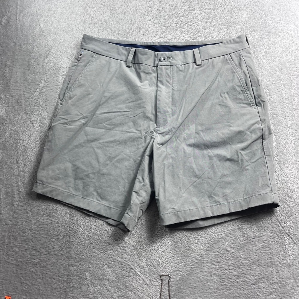 Vineyard Vines OTG On-The-Go Shorts Mens 34 Grey Stretch Performance Chino 7in